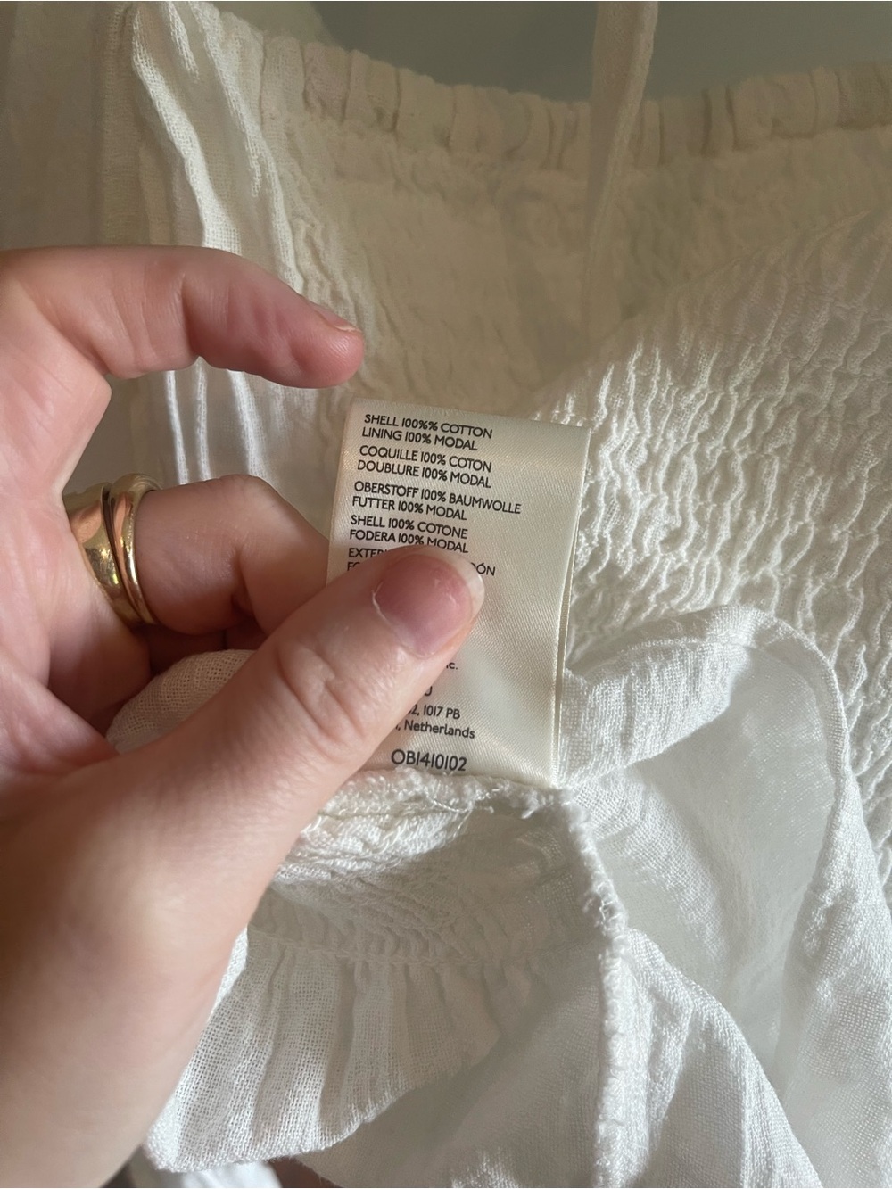 NWOT free people white Chloe top medium - Picture 9 of 9